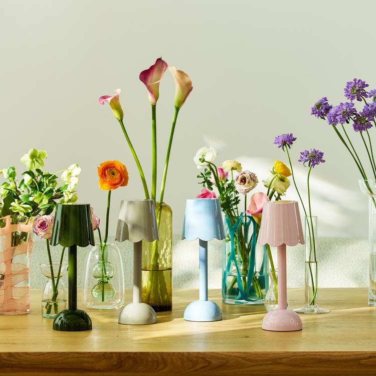 Scallop LED Lamp Cappuccino 28cm