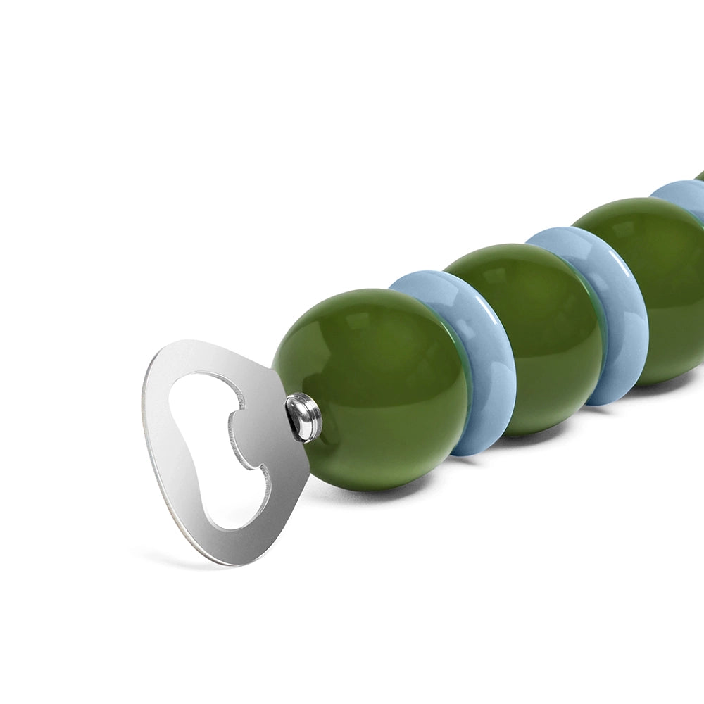 Khaki Green & Pale Denim Bobbin Bottle Opener