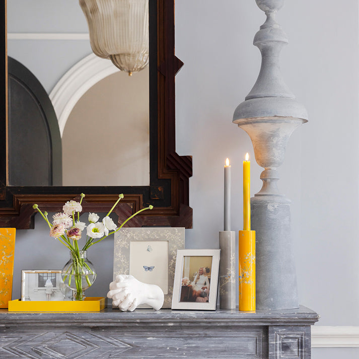 Yellow Wax LED Candles - Set of 2