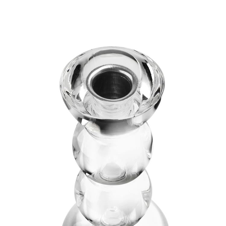 Icy Bobbin Candlestick Clear 14cm