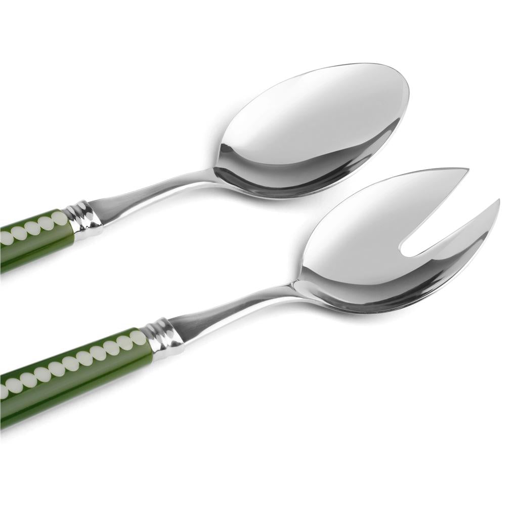 Khaki & Sage Bobbin Salad Servers - 2-Piece Set