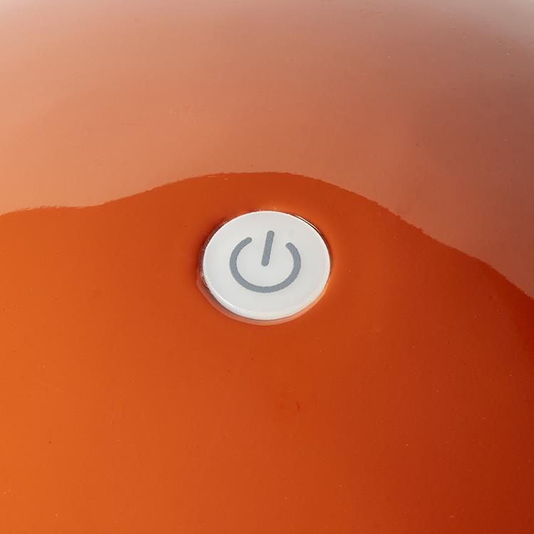 Orange Lacquer Rechargeable Bobbin LED Lamp