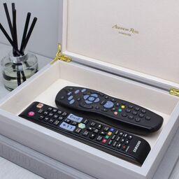 Large Chiffon Lacquer Box With Silver