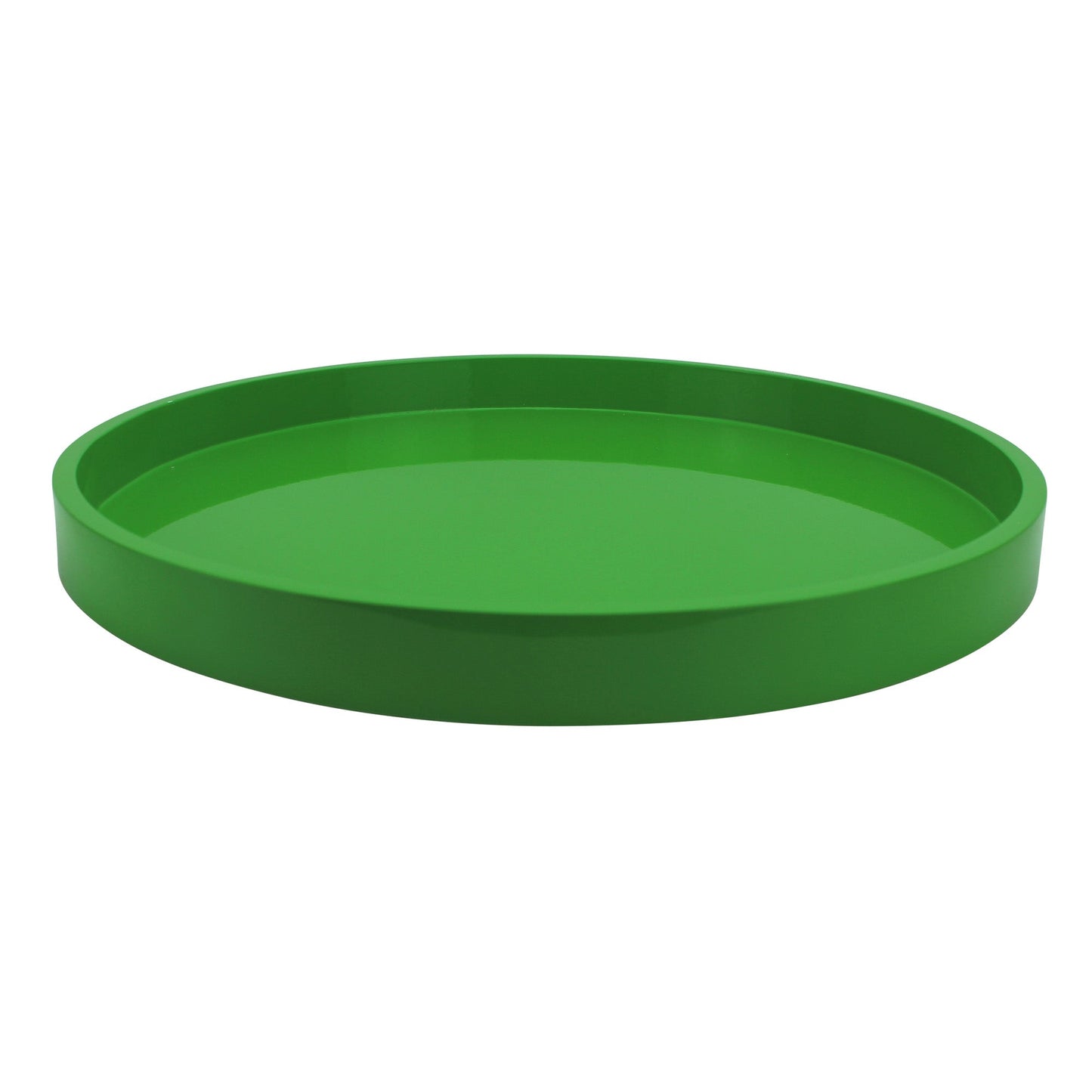 Leaf Green Round Medium Lacquered Tray