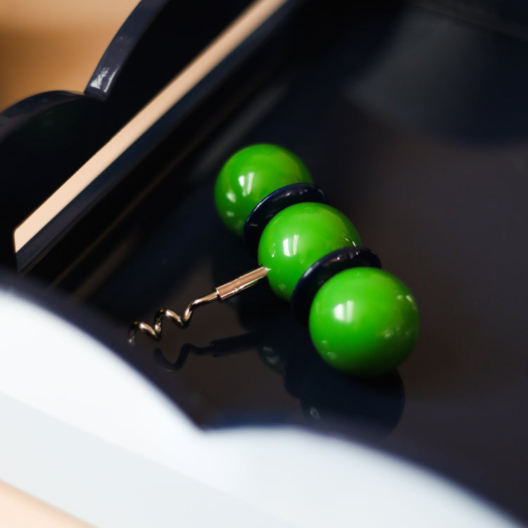 Bobbin Corkscrew Leaf Green & Navy