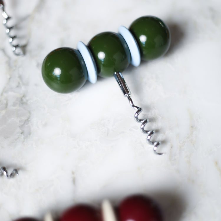 Bobbin Corkscrew Khaki Green & Pale Denim
