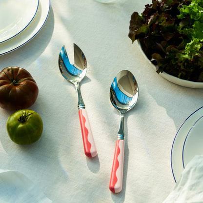 Wave Salad Servers - Watermelon & Pink (2‑Piece Set)