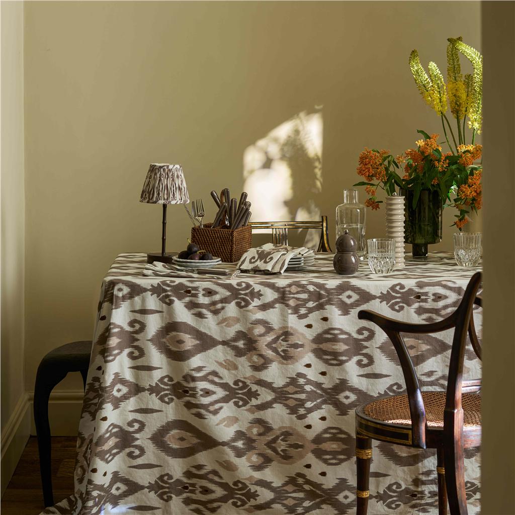 Ikat Empire Mink & Cappuccino Lampshade - 16cm
