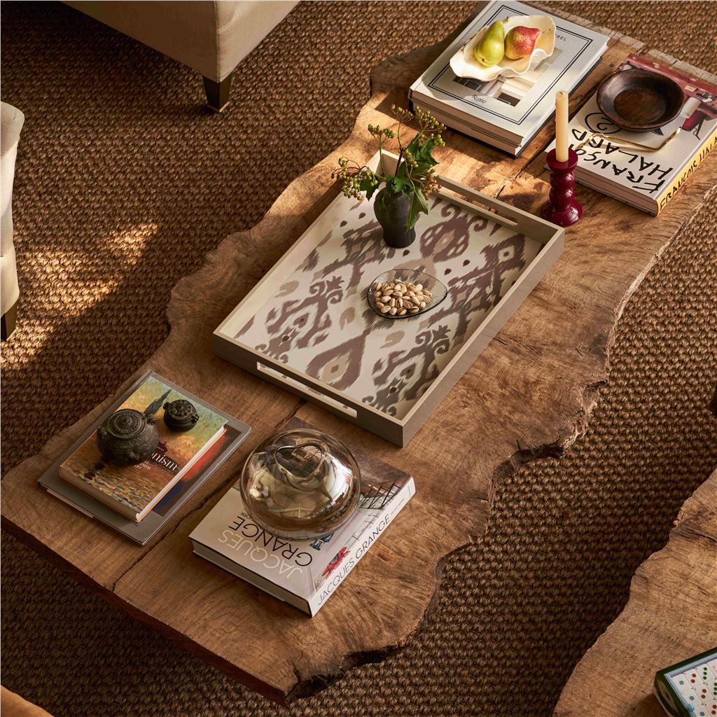 Ikat Medium Mink & Cappuccino Two-Tone Tray