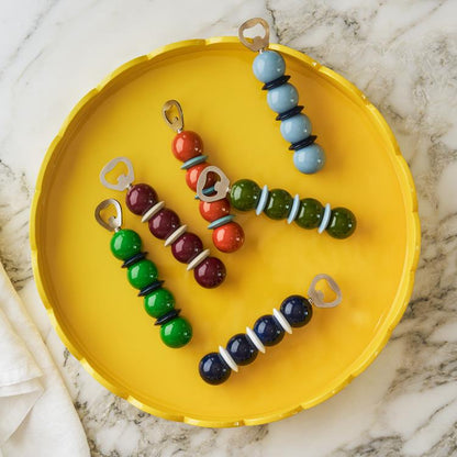 Navy & White Bobbin Bottle Opener