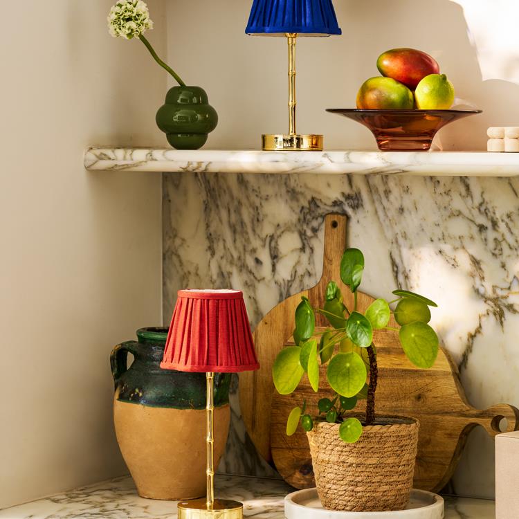 Bamboo Lamp Base Gold 25cm