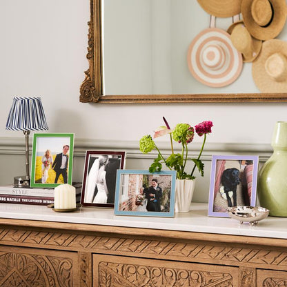 Cherry Enamel & Silver Frame