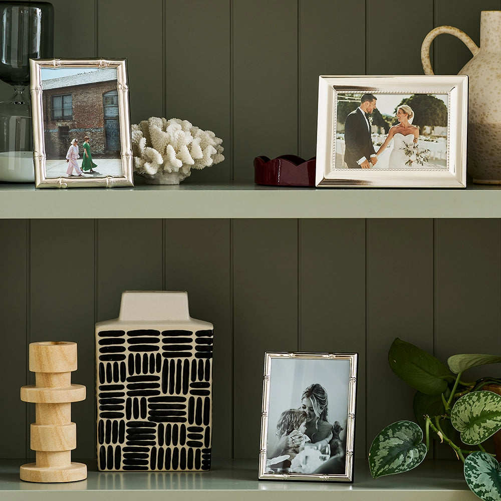 Bamboo Silver Plated Photo Frame