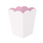 Scalloped Lacquer Bin – White & Pink
