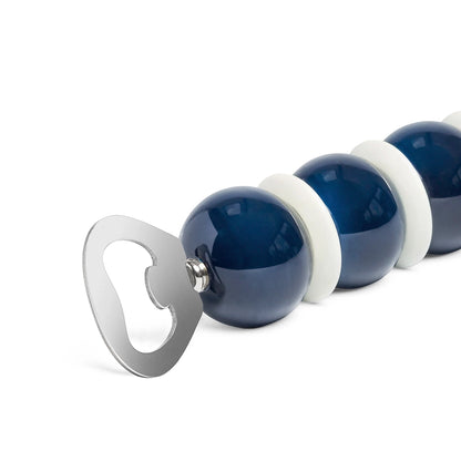 Navy & White Bobbin Bottle Opener
