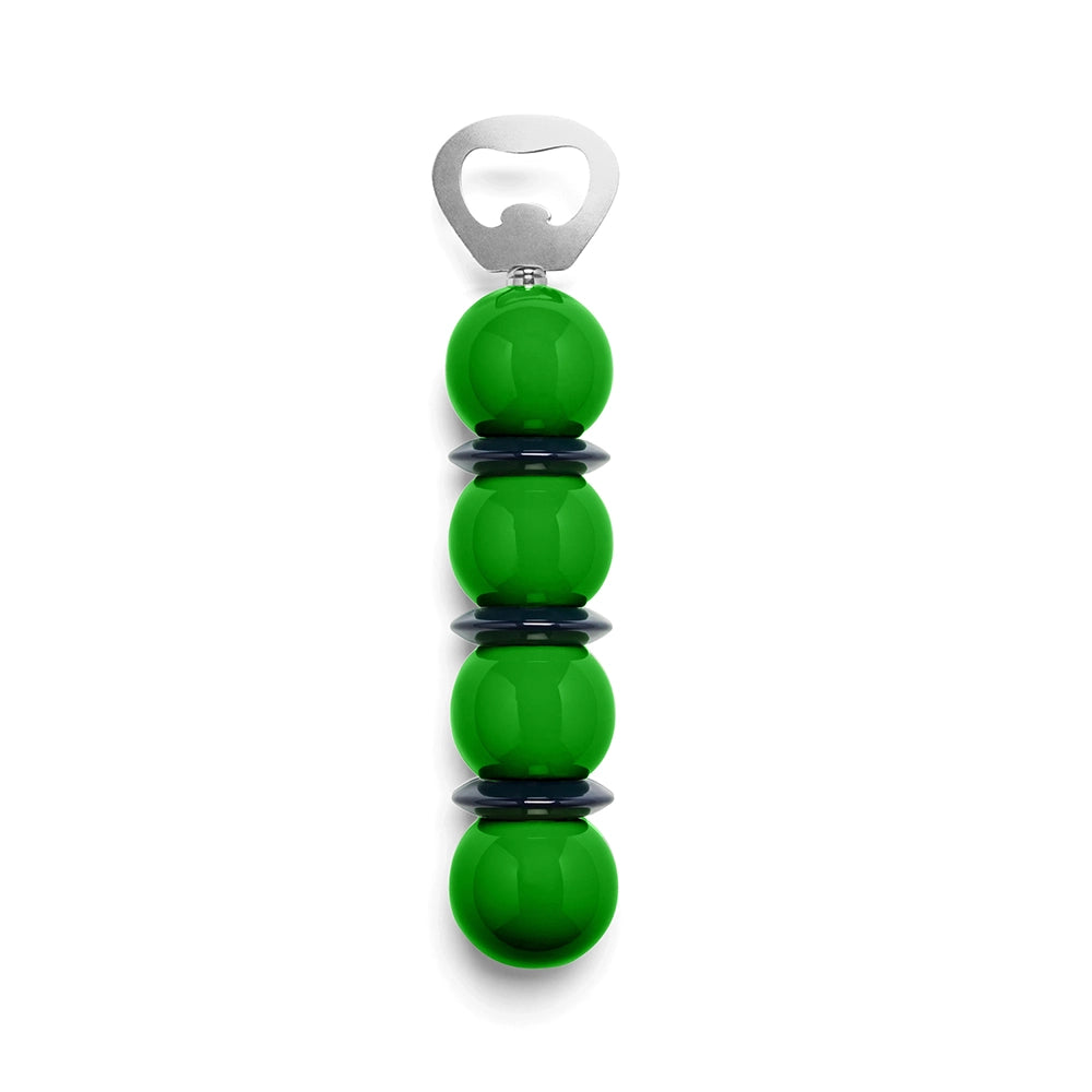Leaf Green & Navy Bobbin Bottle Opener
