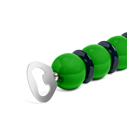 Leaf Green & Navy Bobbin Bottle Opener