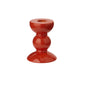 Small Orange Bobbin Candlestick - 10cm
