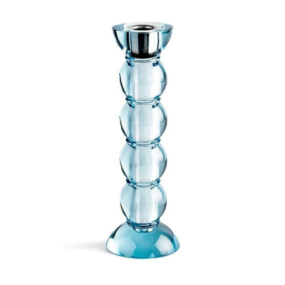Icy Bobbin Candlestick Blue 23cm
