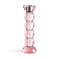 Icy Bobbin Candlestick Pink 23cm