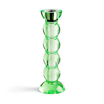Icy Bobbin Candlestick Green 23cm