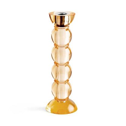 Icy Bobbin Candlestick Orange 23cm