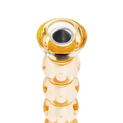 Icy Bobbin Candlestick Orange 23cm