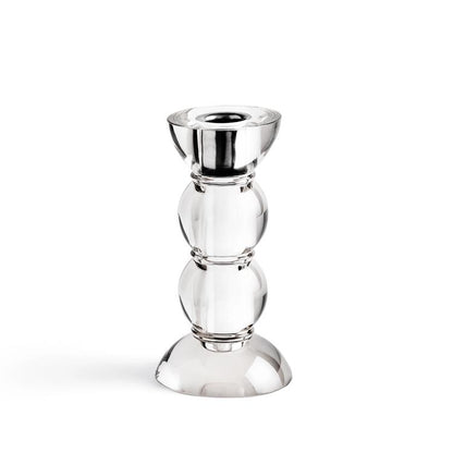 Icy Bobbin Candlestick Clear 14cm