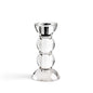 Icy Bobbin Candlestick Clear 14cm