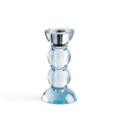 Icy Bobbin Candlestick Blue 14cm