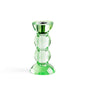 Icy Bobbin Candlestick Green 14cm
