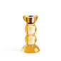 Icy Bobbin Candlestick Orange 14cm