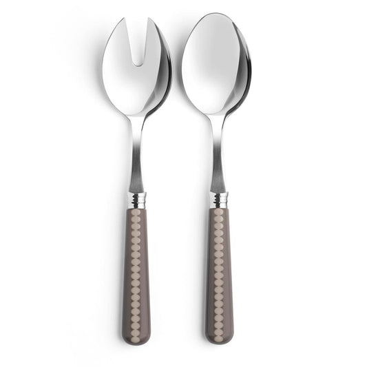 Mink & Cappuccino Bobbin Salad Servers - 2-Piece Set