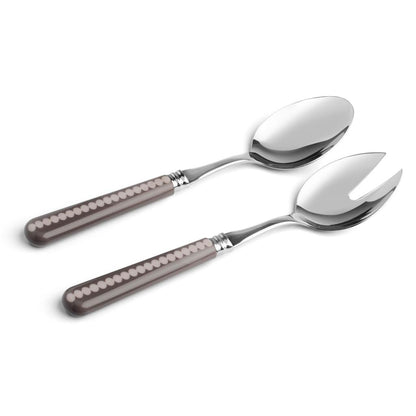 Mink & Cappuccino Bobbin Salad Servers - 2-Piece Set