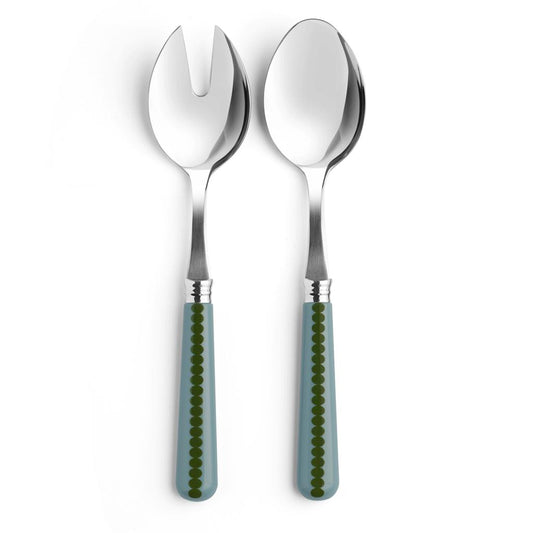 Chambray & Khaki Bobbin Salad Servers - 2-Piece Set