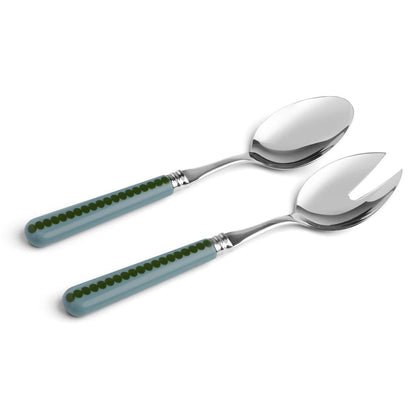Chambray & Khaki Bobbin Salad Servers - 2-Piece Set