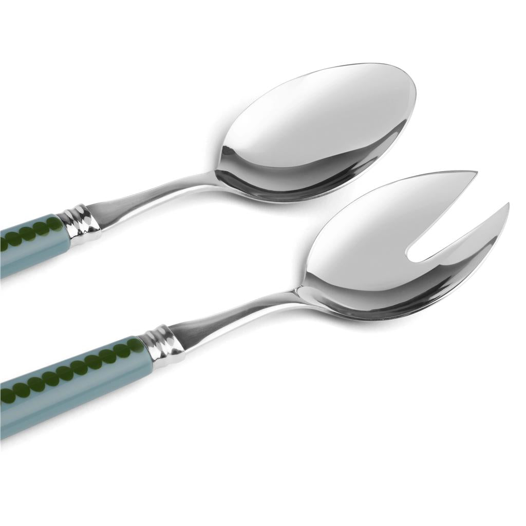 Chambray & Khaki Bobbin Salad Servers - 2-Piece Set