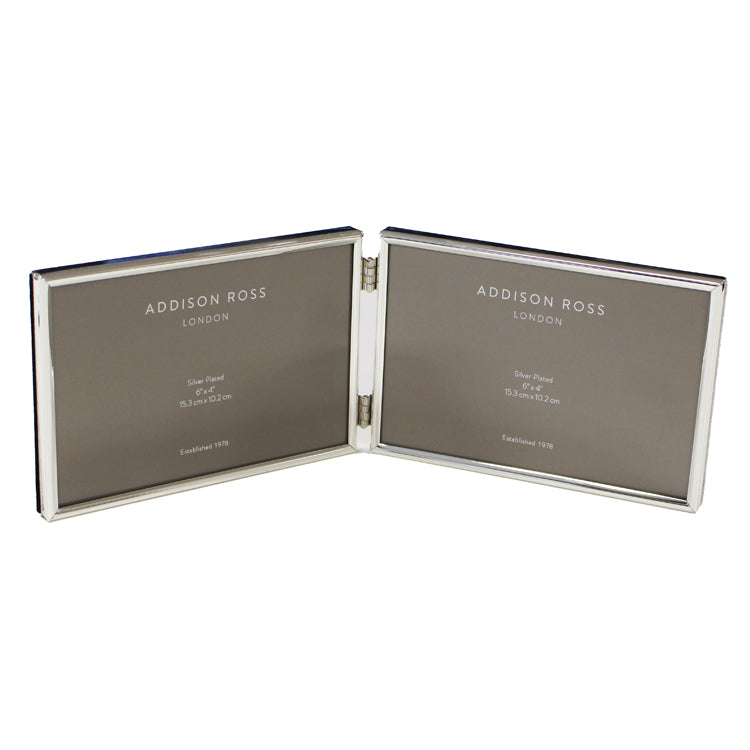 Fine Edged Silver Double Photo Frame
