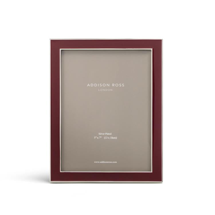 Cherry Enamel & Silver Frame