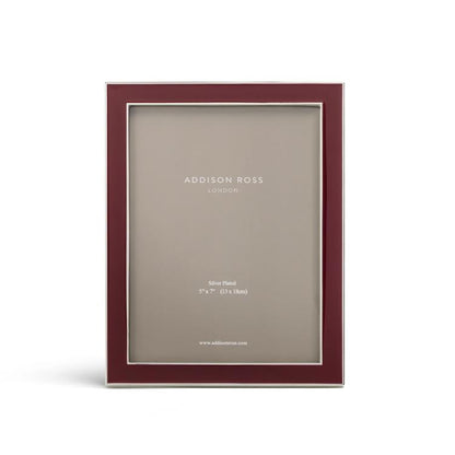 Cherry Enamel & Silver Frame