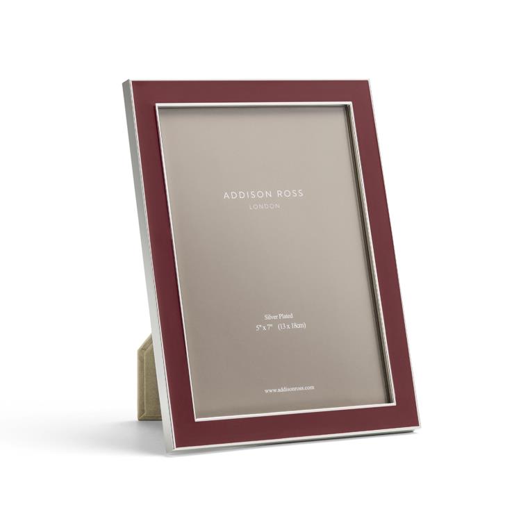 Cherry Enamel & Silver Frame