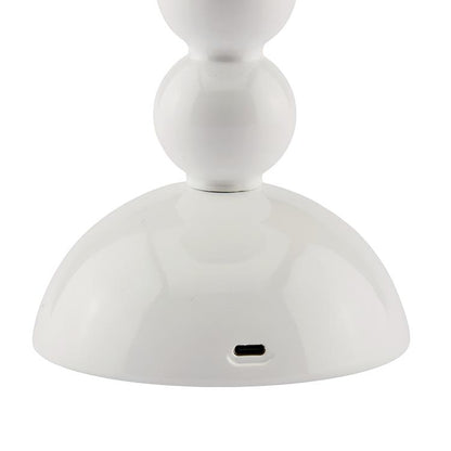 Black Lacquer Rechargeable Bobbin LED Lamp