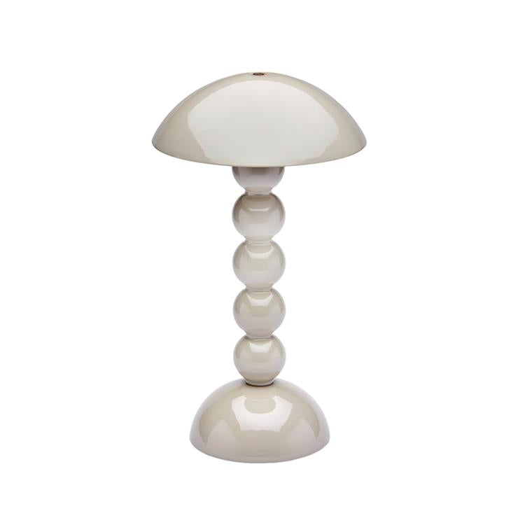 Cappuccino Lacquer Rechargeable Bobbin LED Lamp