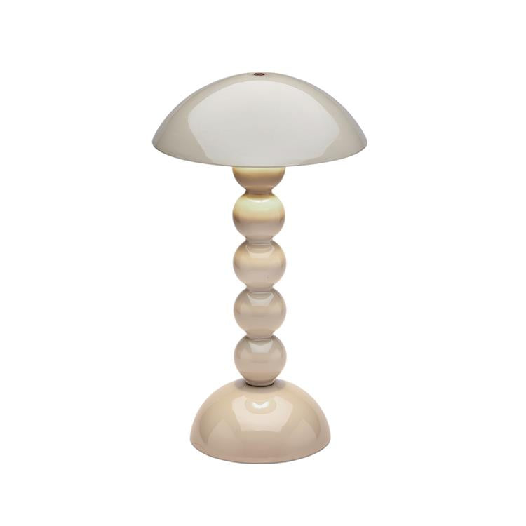 Cappuccino Lacquer Rechargeable Bobbin LED Lamp