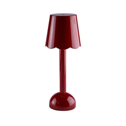 Scallop LED Lamp Burgundy 28cm