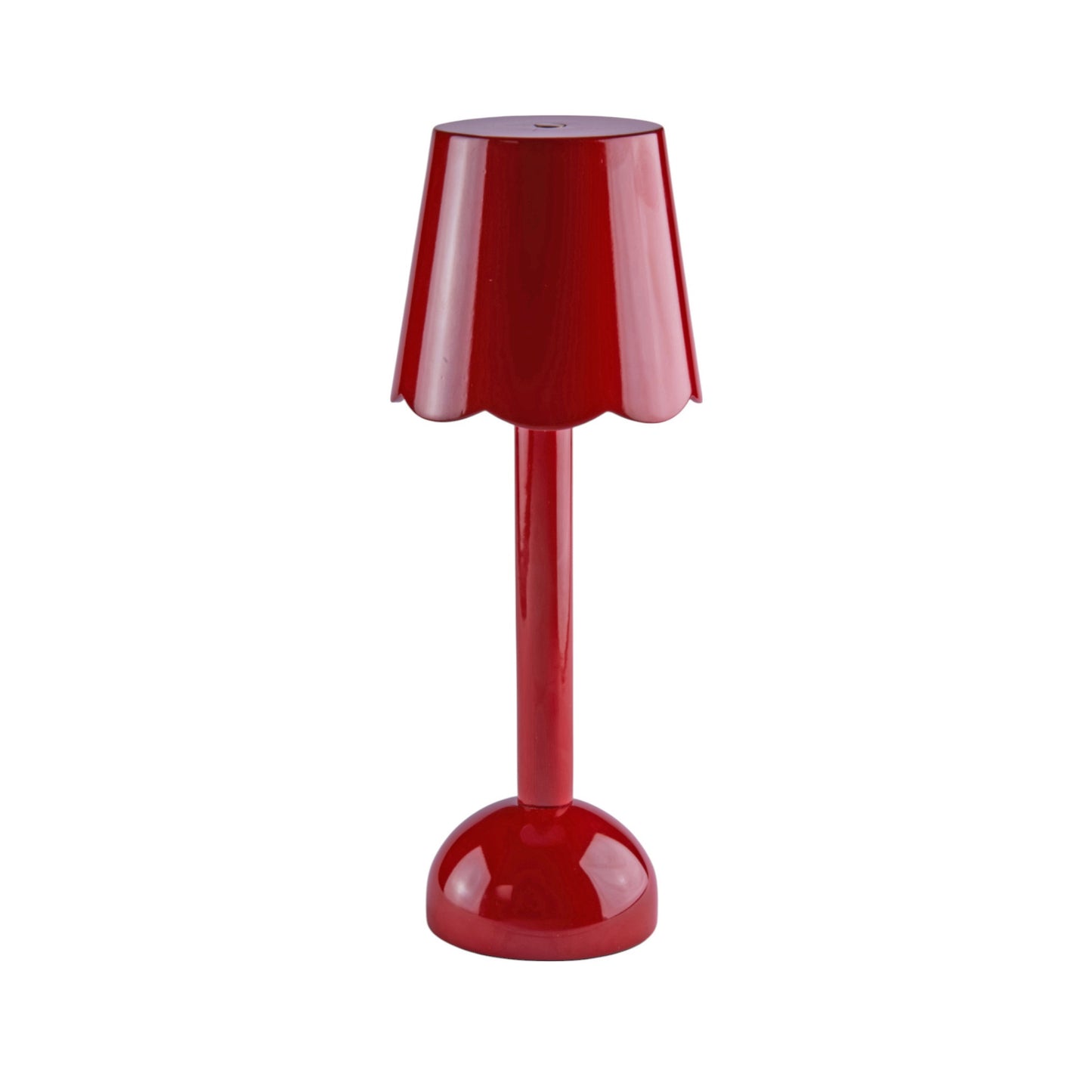 Scallop LED Lamp Burgundy 28cm