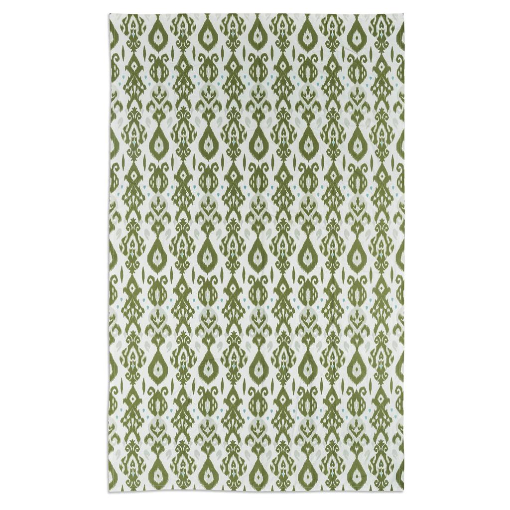 Ikat Khaki Linen Tablecloth