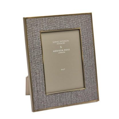 Sophie Paterson Photo Frame Dark Grey Herringbone 5 x 7"