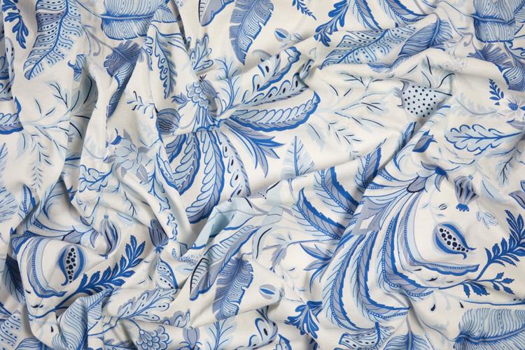 Palm Beach Blue Linen Tablecloth