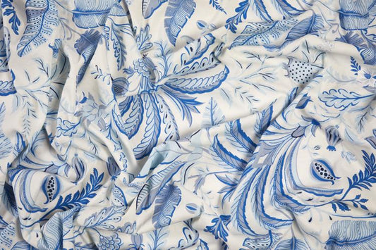 Palm Beach Blue Linen Tablecloth